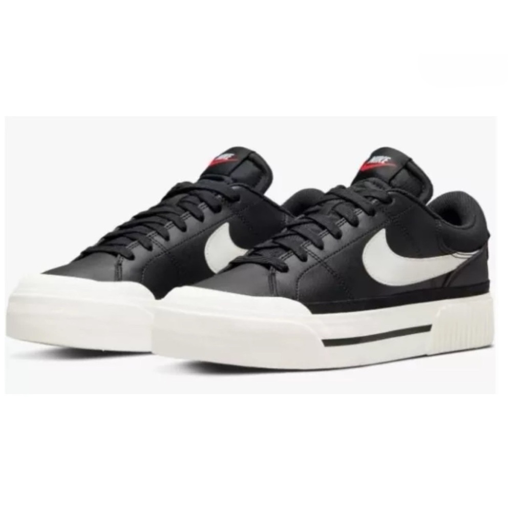 Nike Court Legacy Womens Shoes Lift Black Sail White Sneaker